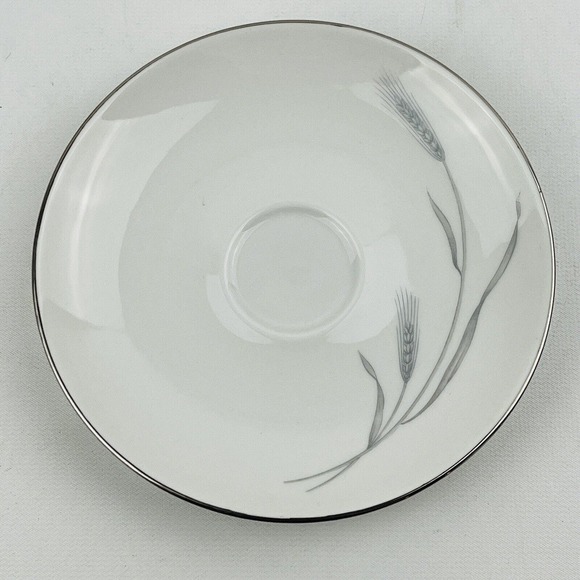 Johann Haviland Silver Wheat Flat Cup & Saucer Set Silver Rim - Picture 10 of 13